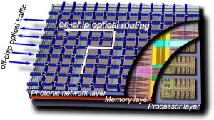 Artist's concept of a silicon chip